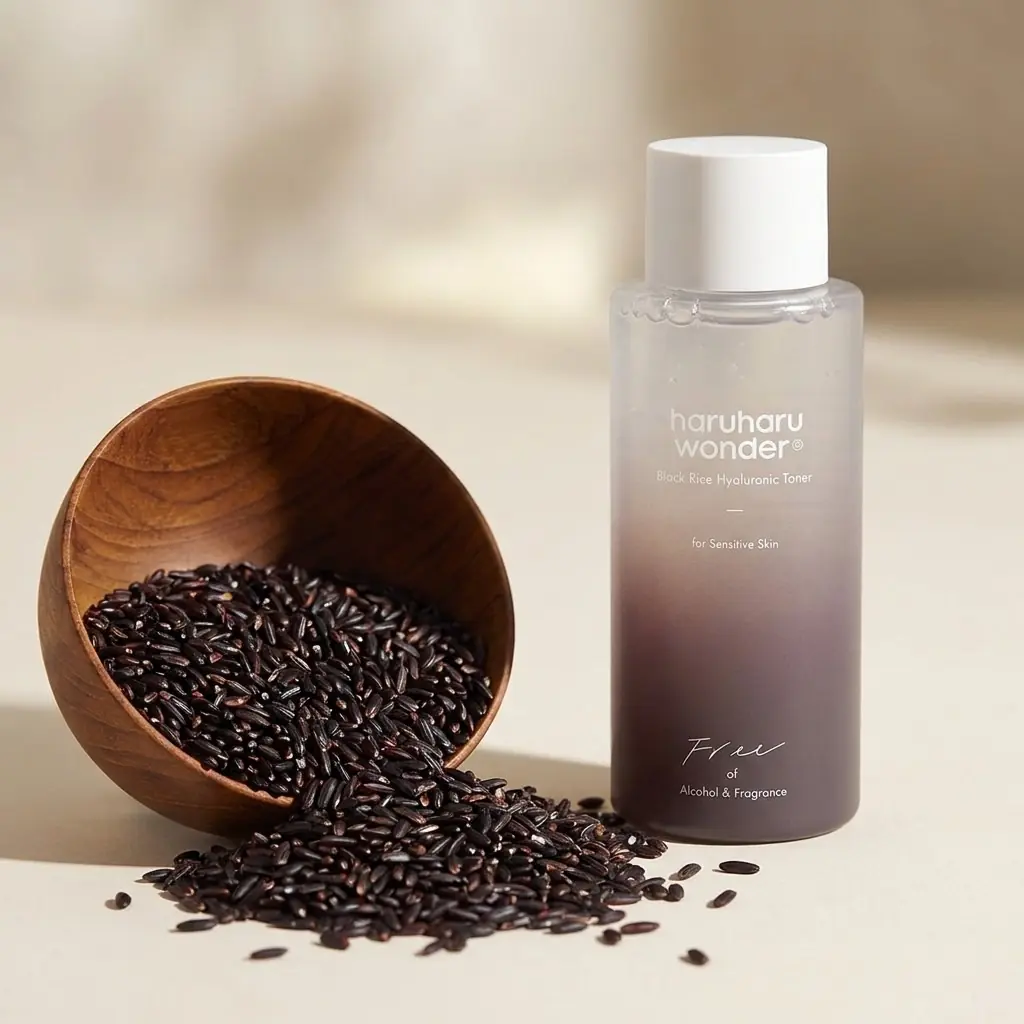 Haruharu Wonder Black Rice Hyaluronic Toner Fragrance Free/Sensitive 300ml — Kore siyah pirinç gücü
