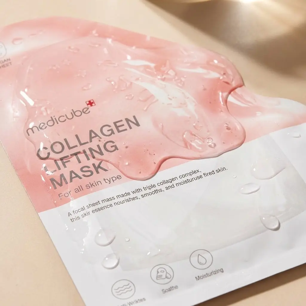 Medicube Collagen Lifting Mask 27g — Pembe kolajen jel