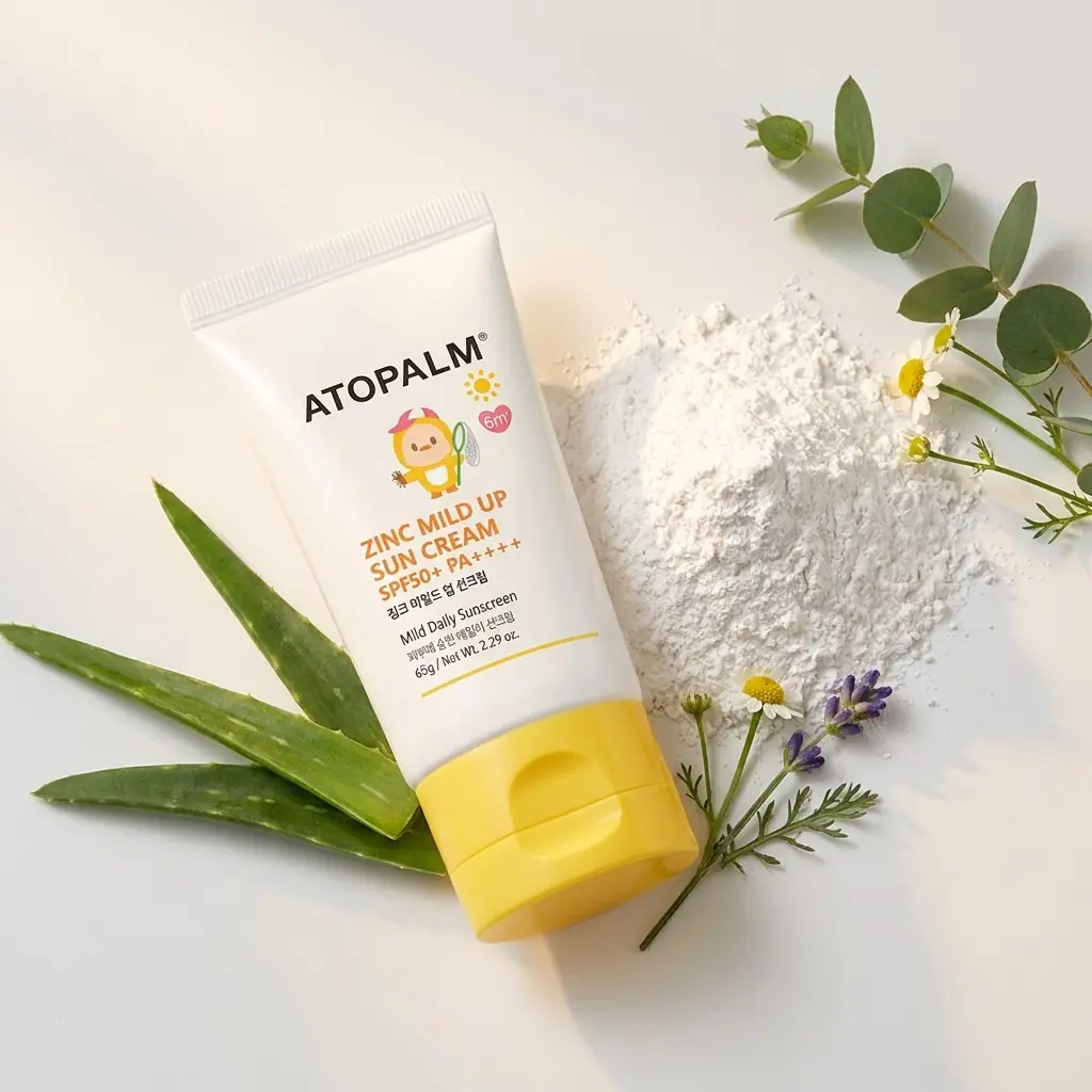 ATOPALM Zinc Mild Up Sun Cream SPF50+ PA++++ 65g — Yatıştırıcı bitkisel içerikler