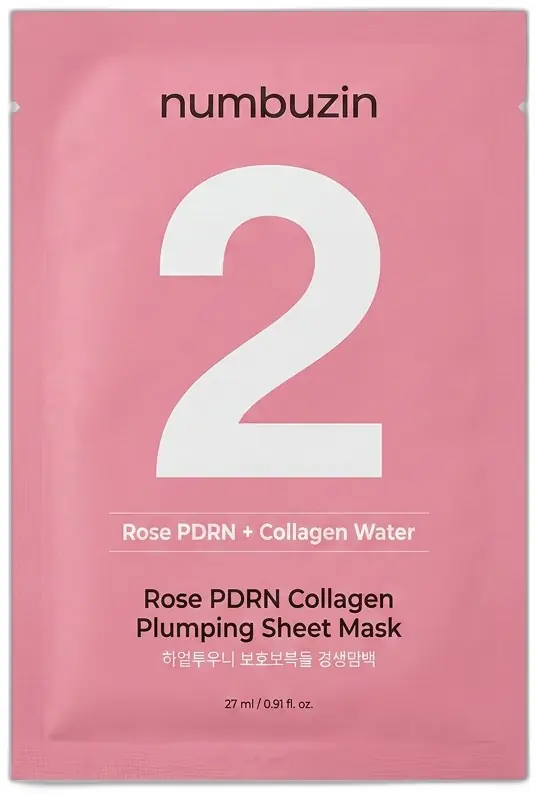 Numbuzin No.2 Rose PDRN Collagen Plumping Sheet Mask 30ml