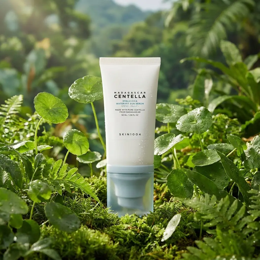SKIN1004 Madagascar Centella Hyalu-Cica Water-Fit Sun Serum 50ml — Madagaskar Centella gücü