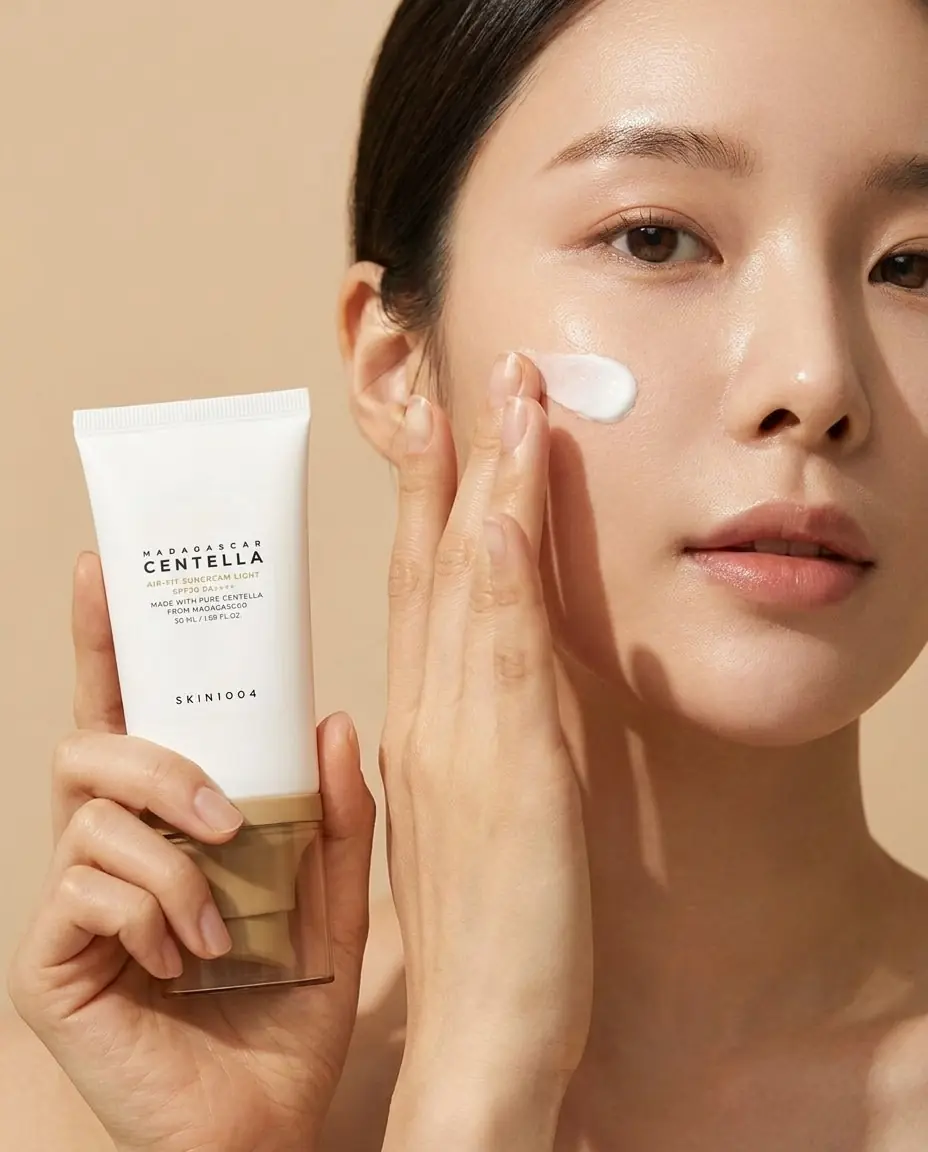 SKIN1004 Madagascar Centella Air Fit Suncream Light 50ml — Hassas cilde uygun bakım