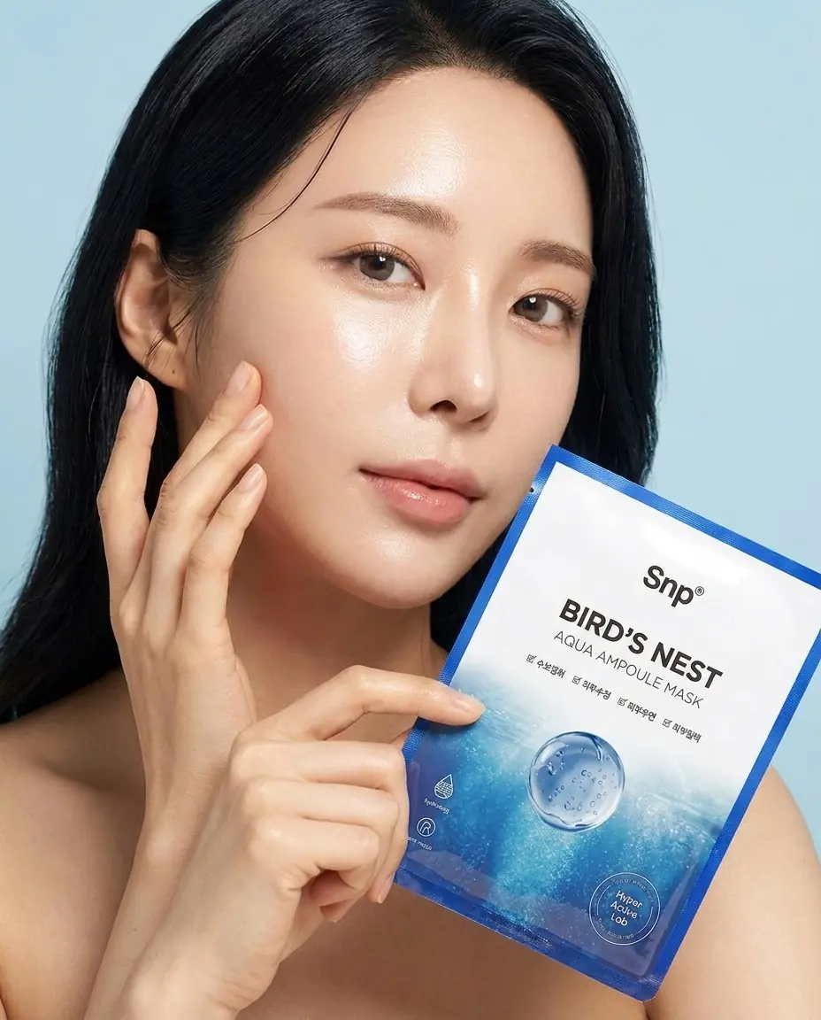 SNP Bird's Nest Aqua Ampoule Mask Ver.7 10 pcs — Tüm cilt tiplerine uygun