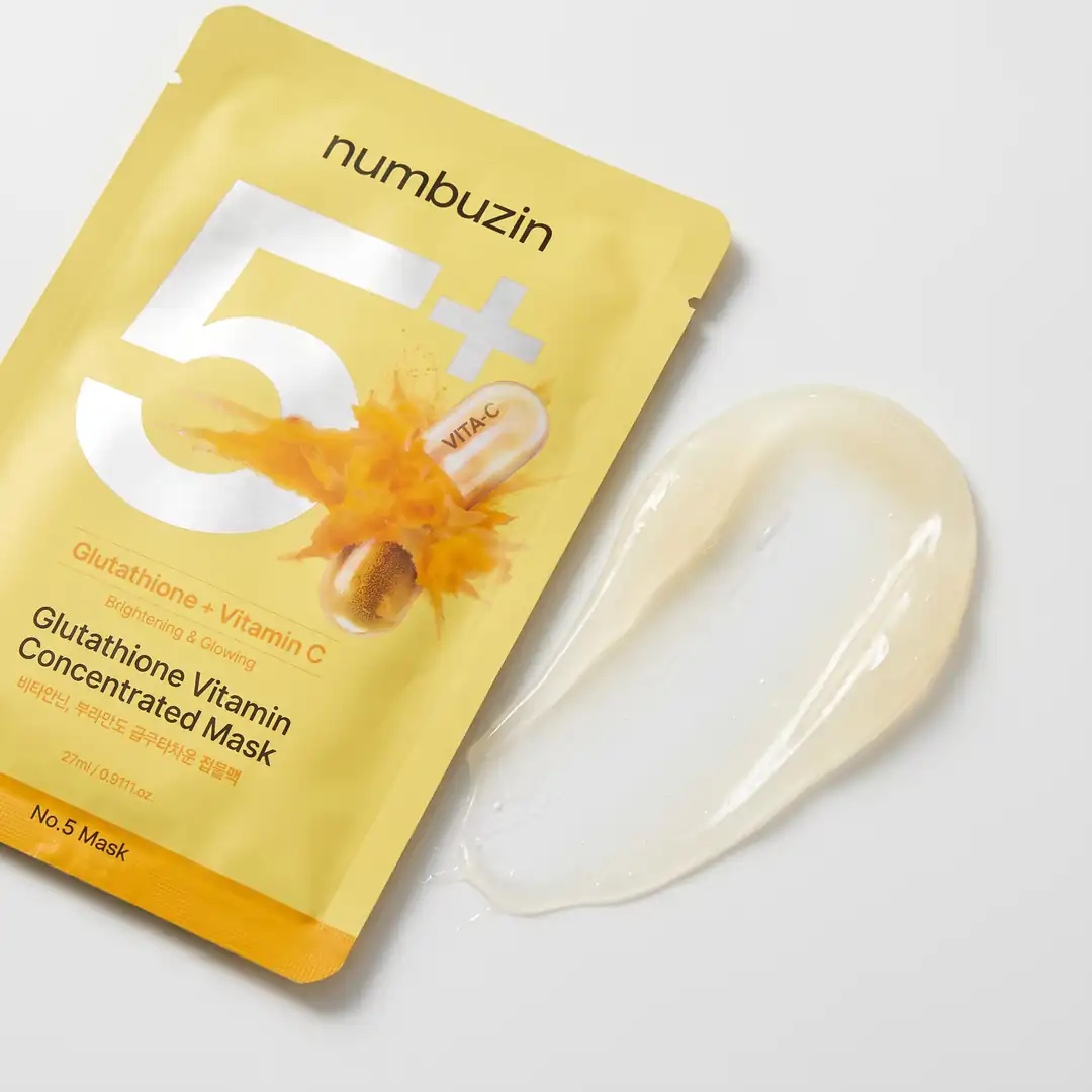 Numbuzin No.5 Glutathione Vitamin Concentrated Mask 5 pcs — Yoğun nem desteği