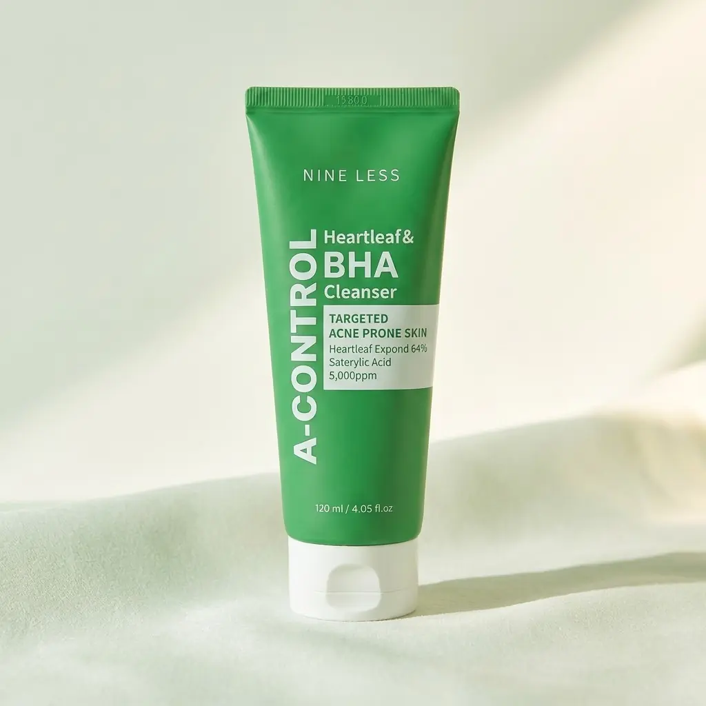 NINE LESS A Control Heartleaf & BHA Cleanser 120ml — 120ml Günlük Boy