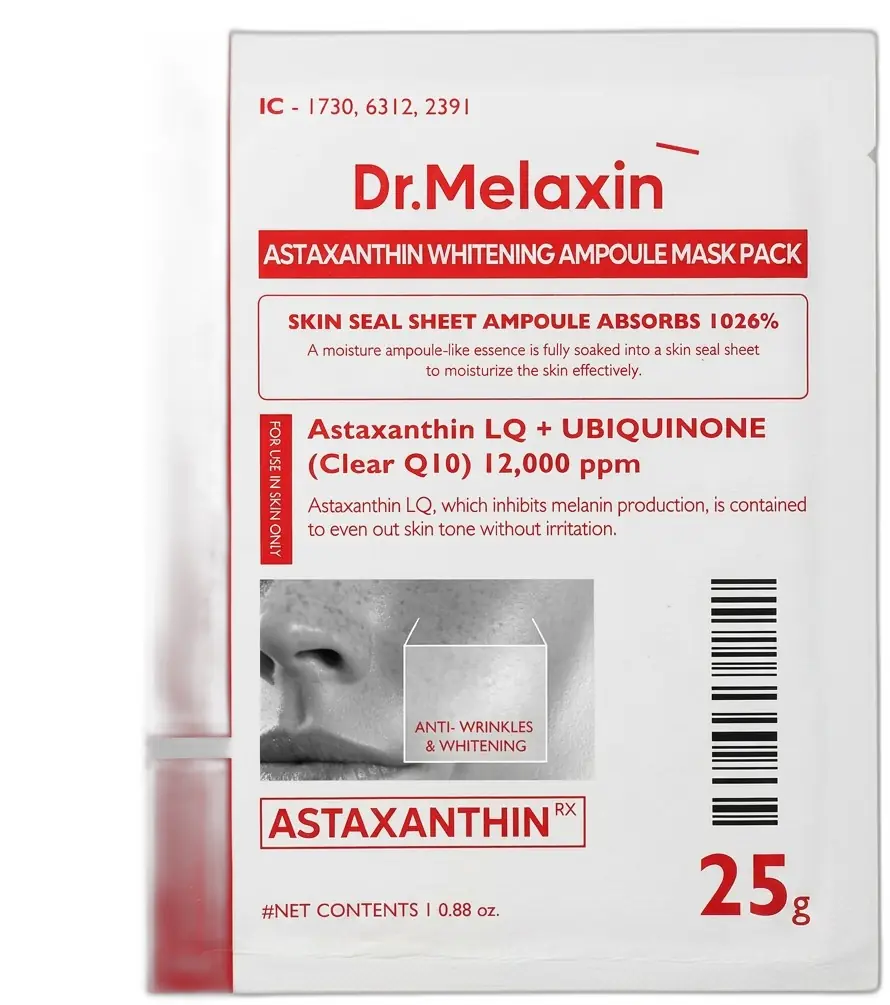 Dr.Melaxin Astaxanthin Whitening Ampoule Mask Pack 25g