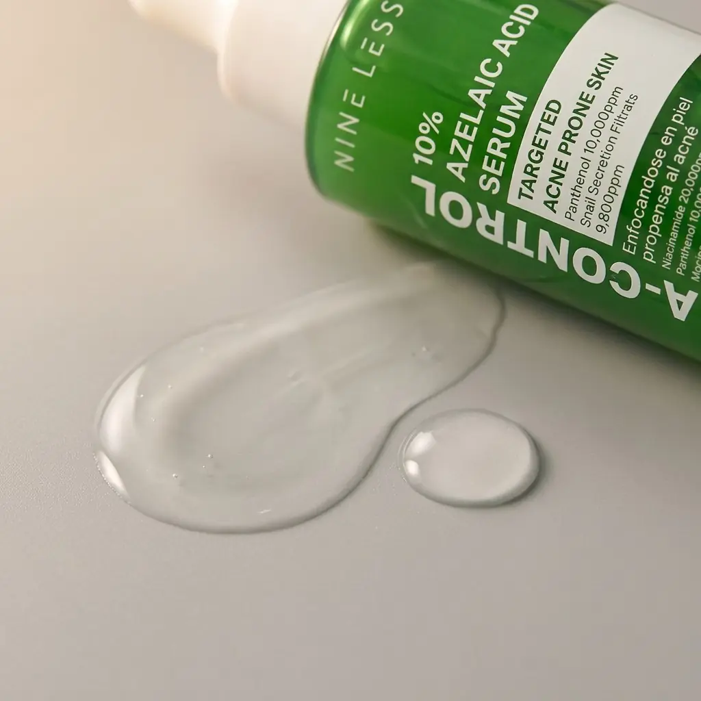 NINE LESS A Control Azelaic Acid Serum 30ml — Hafif serum dokusu