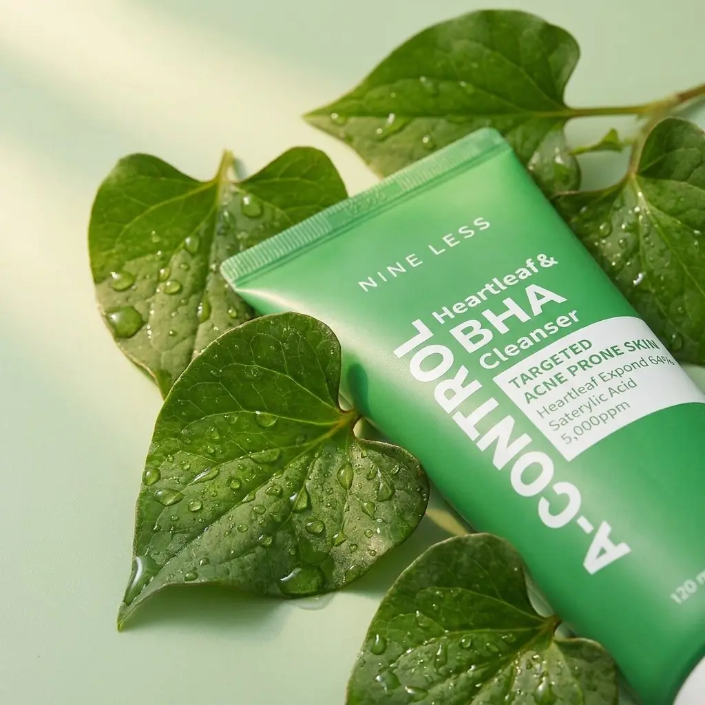 NINE LESS A Control Heartleaf & BHA Cleanser 120ml — %44 Yüzotu Gücü
