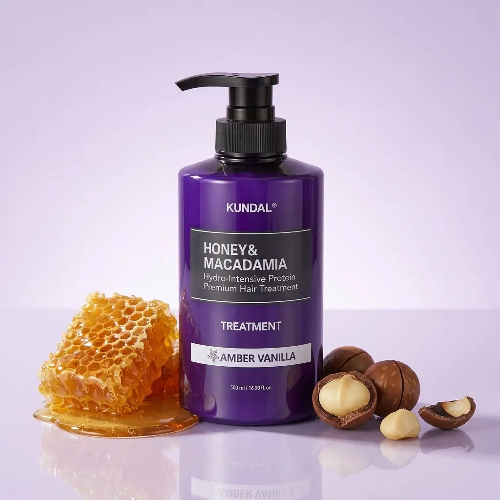 KUNDAL Honey & Macadamia Protein Treatment 500ml — Bal, macadamia ve protein