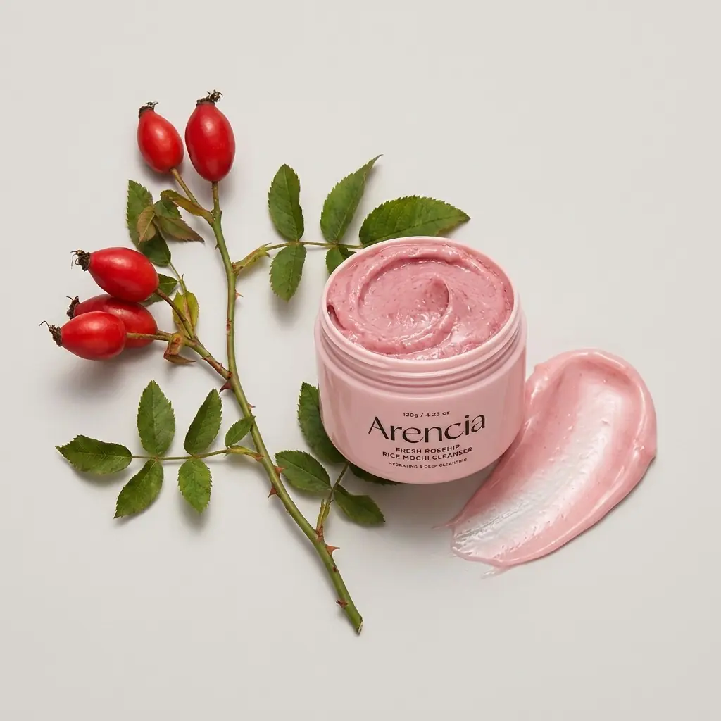 Arencia Fresh Rosehip Rice Mochi Cleanser 120g — 20+ bitkisel içerik