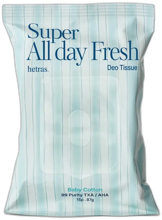 hetras Super All Day Fresh Deo Tissue 15 pcs · Baby Cotton