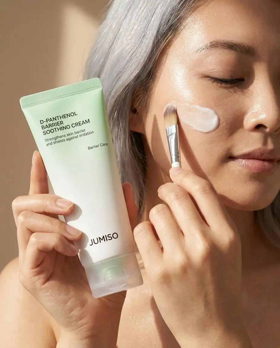 JUMISO D Panthenol Barrier Sooting Cream Brush Set 80ml — Hijyenik Fırça Uygulama