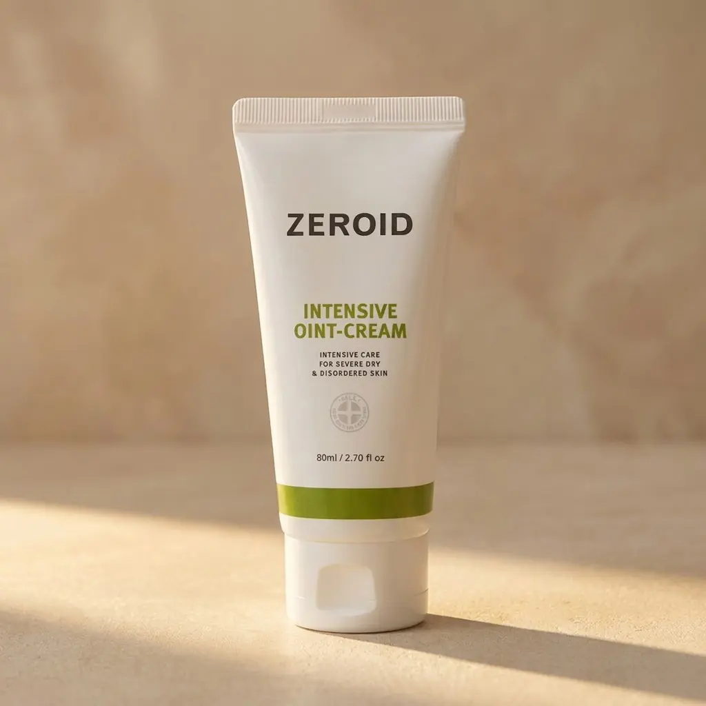 ZEROID Intensive Oint-Cream 80ml — Beyaz, kalın ve balsam kıvamında merhem dokusu