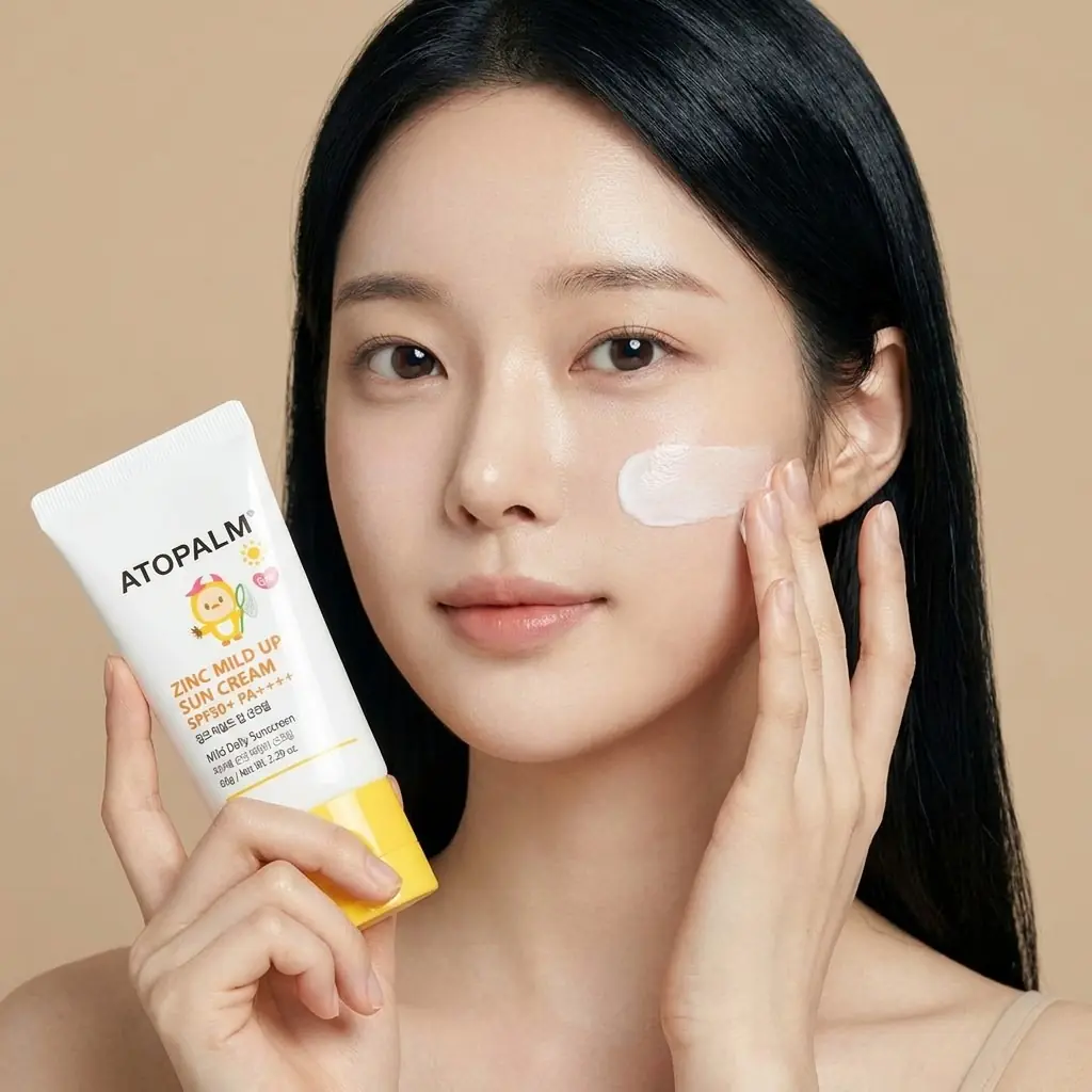 ATOPALM Zinc Mild Up Sun Cream SPF50+ PA++++ 65g — Günlük tüm aile koruması