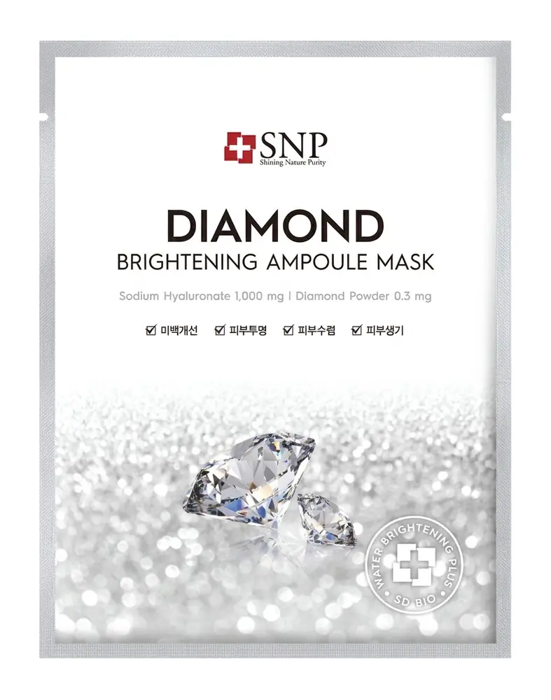 SNP Diamond Water Brightening Ampoule Mask 10 pcs