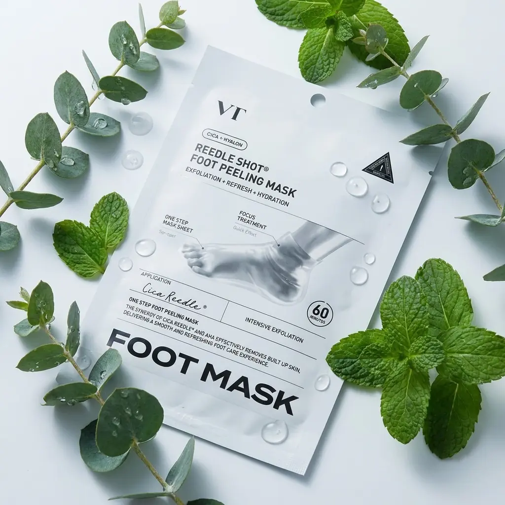VT COSMETICS Reedle Shot Foot Peeling Mask — Üre ile nem dengesi