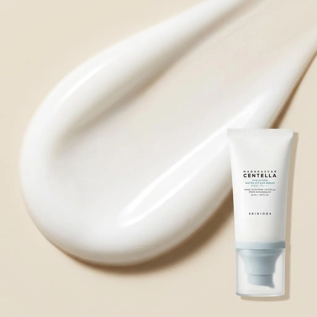 SKIN1004 Madagascar Centella Hyalu-Cica Water-Fit Sun Serum 50ml — Su-hissi serum dokusu