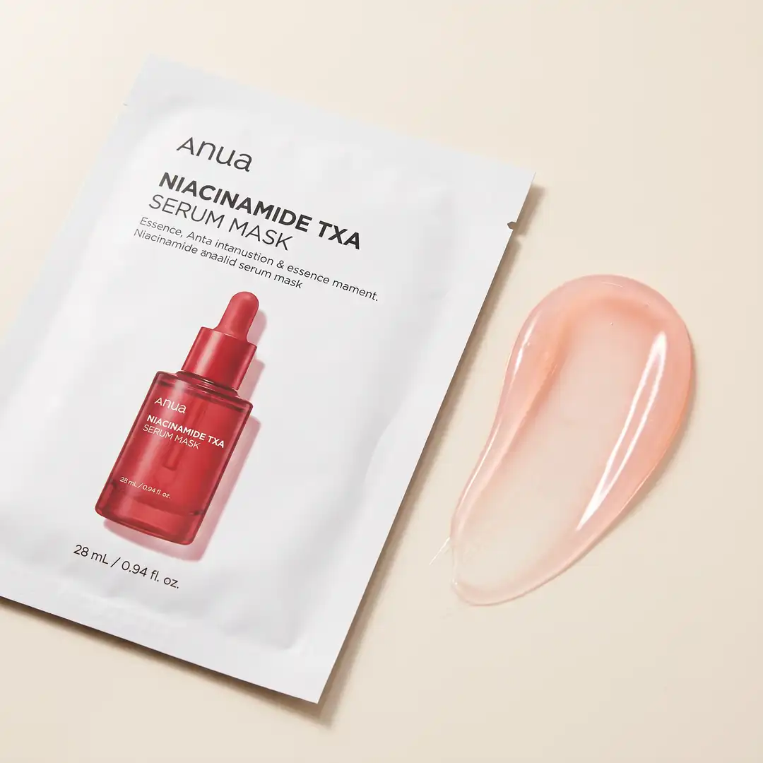 Anua Niacinamide TXA Serum Mask 28ml — Hafif su kıvamında doku