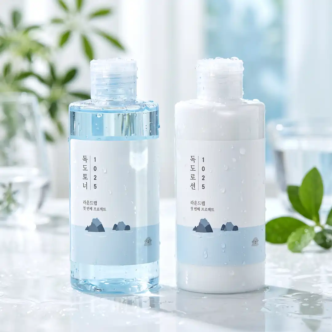 ROUND LAB 1025 Dokdo Toner 200ml + Lotion 200ml Set — Üç Tip Hyaluronik Asit