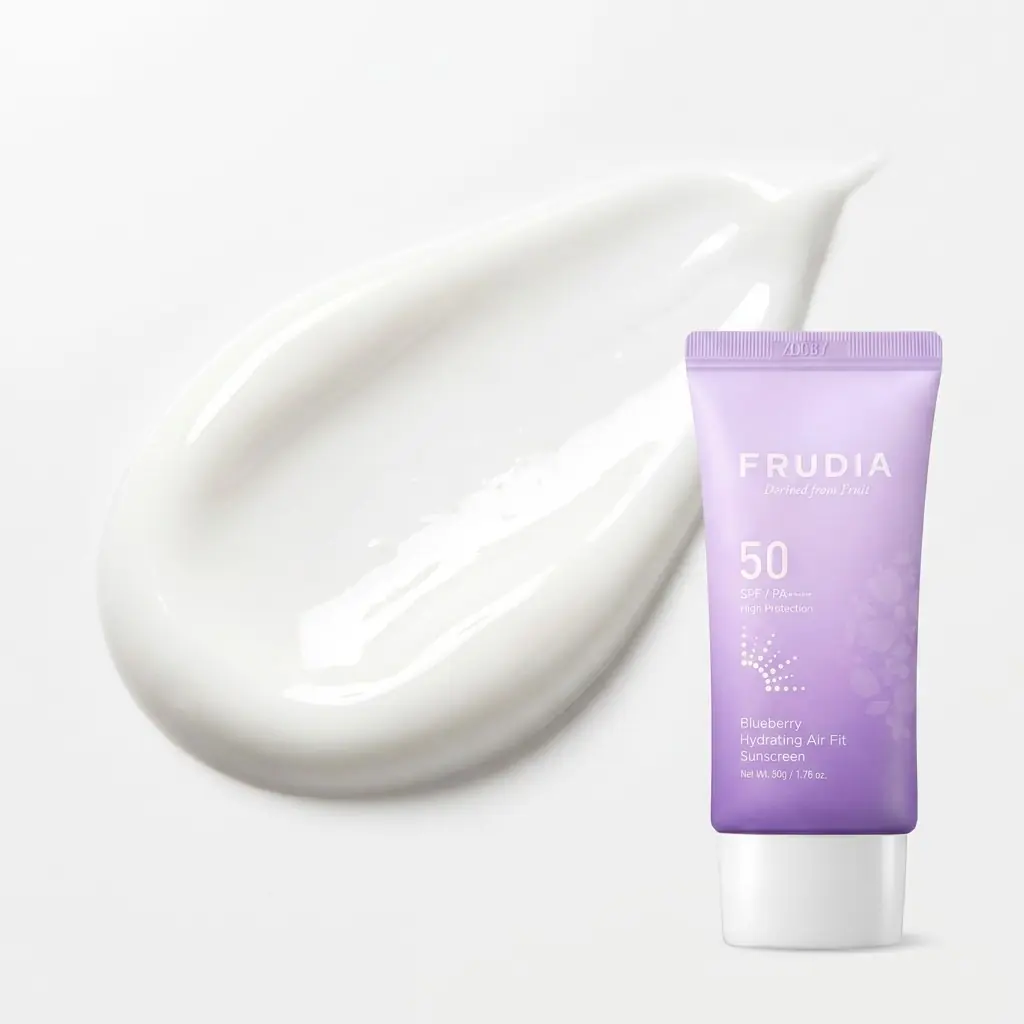 Frudia Blueberry Hydrating Air Fit Sunscreen 50g — Su-film hafifliği