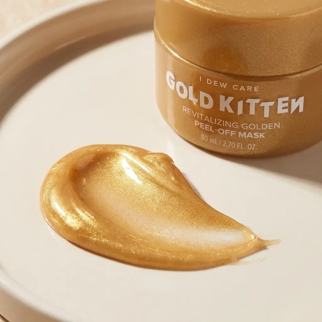 I DEW CARE Gold Kitten Revitalizing Golden Peel-Off Mask 80ml — Tek parça soyulan doku