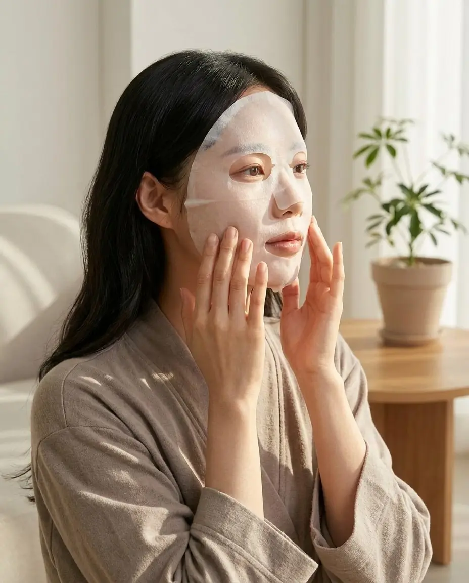 REJURAN Skin Protection Mask Sheet — Yüz hatlarına oturur