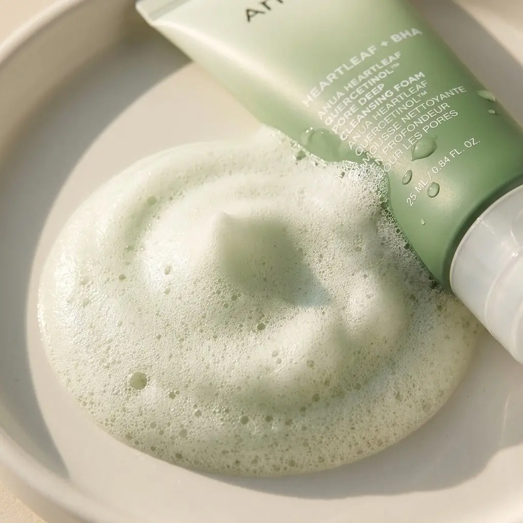 Anua Heartleaf Quercetinol Pore Deep Cleansing Foam 25ml — Yoğun, İnce Köpük