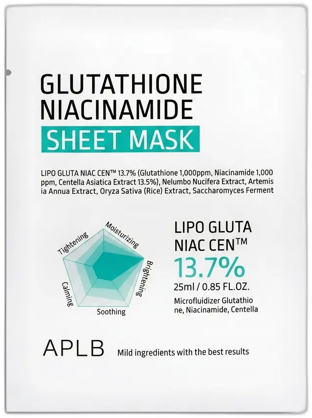 APLB Glutathione Niacinamide Sheet Mask 25ml