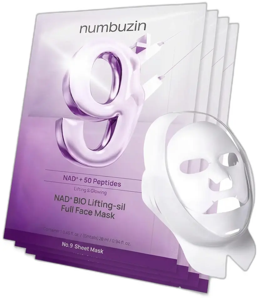 Numbuzin No.9 NAD Bio Full Face Pack Sheet 4 pcs