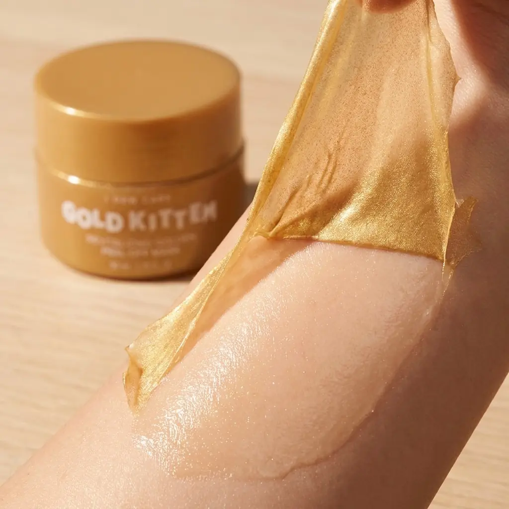 I DEW CARE Gold Kitten Revitalizing Golden Peel-Off Mask 80ml — Haftalık bakım molası