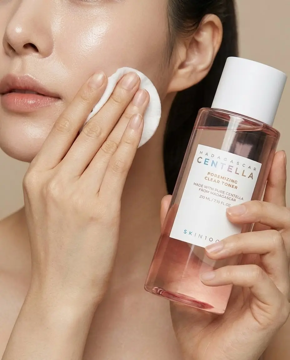 SKIN1004 Madagascar Centella Poremizing Clear Toner 210ml — Pamuk pedle silin