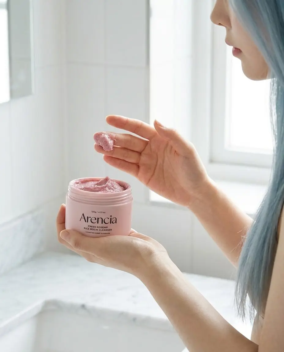 Arencia Fresh Rosehip Rice Mochi Cleanser 120g — Nazik 2 adımlı temizlik