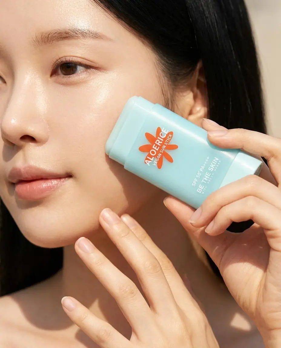 Be The Skin AloeRice Vegan Sun Stick 19g — Gün içinde tazeleme