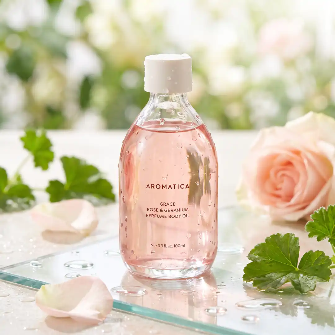 Aromatica Grace Perfume Body Oil Rose & Geranium 100ml — Yatıştırıcı destek