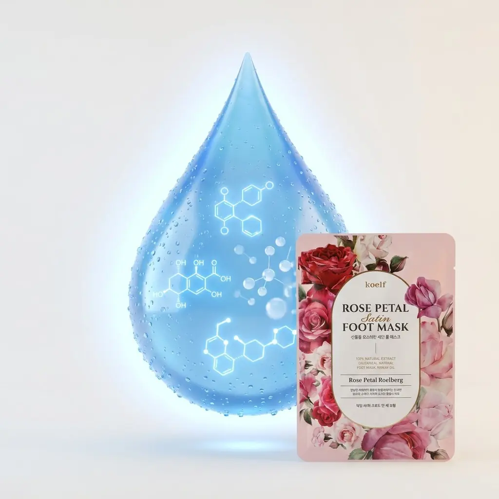 KOELF Rose Petal Foot Mask — Kore orijinal bakım