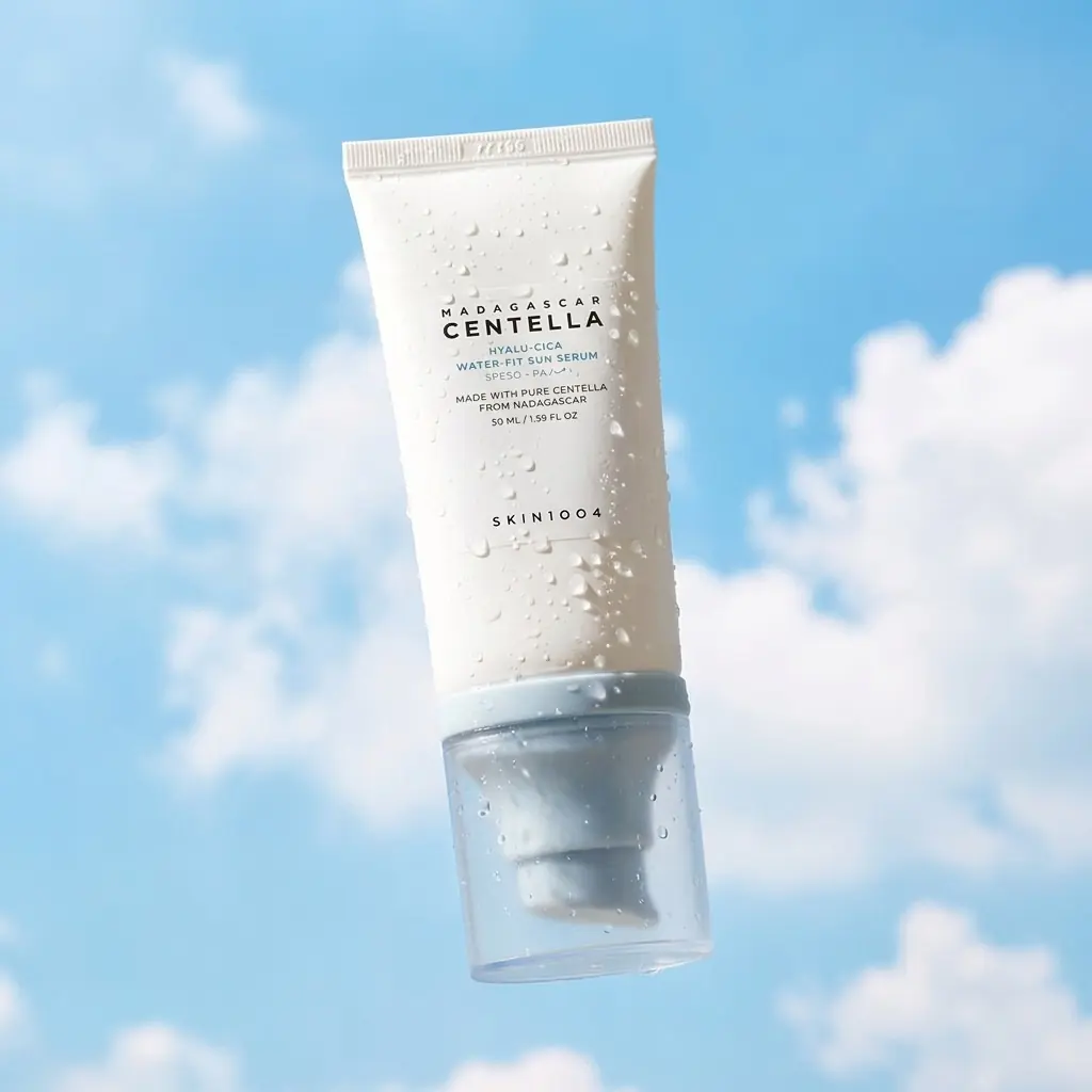 SKIN1004 Madagascar Centella Hyalu-Cica Water-Fit Sun Serum 50ml — Hyalu-CICA nem desteği