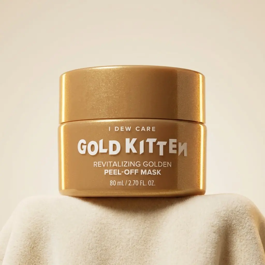 I DEW CARE Gold Kitten Revitalizing Golden Peel-Off Mask 80ml — 24 ayar altın tozu