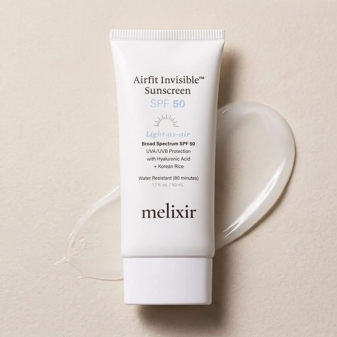MELIXIR Airfit Invisible Sunscreen SPF 50ml — Hafif Akışkan Doku