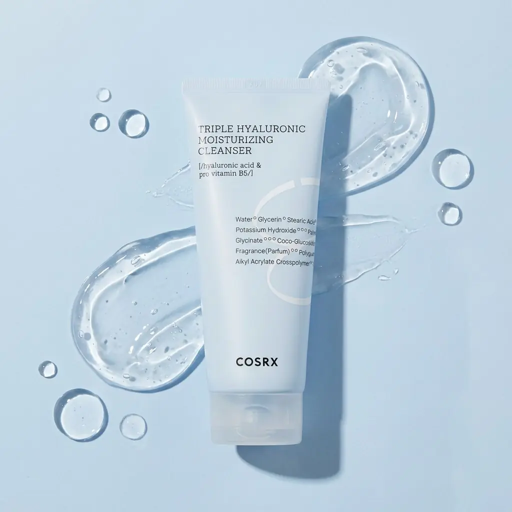 COSRX Hydrium Triple Hyaluronic Moisture Cleanser 150ml — Hyalüronik + B5 Gücü