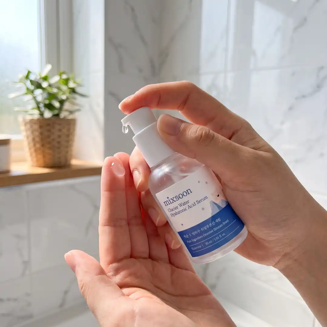Mixsoon Glacier Water Hyaluronic Acid Serum 30ml — Üçlü hyaluronik asit