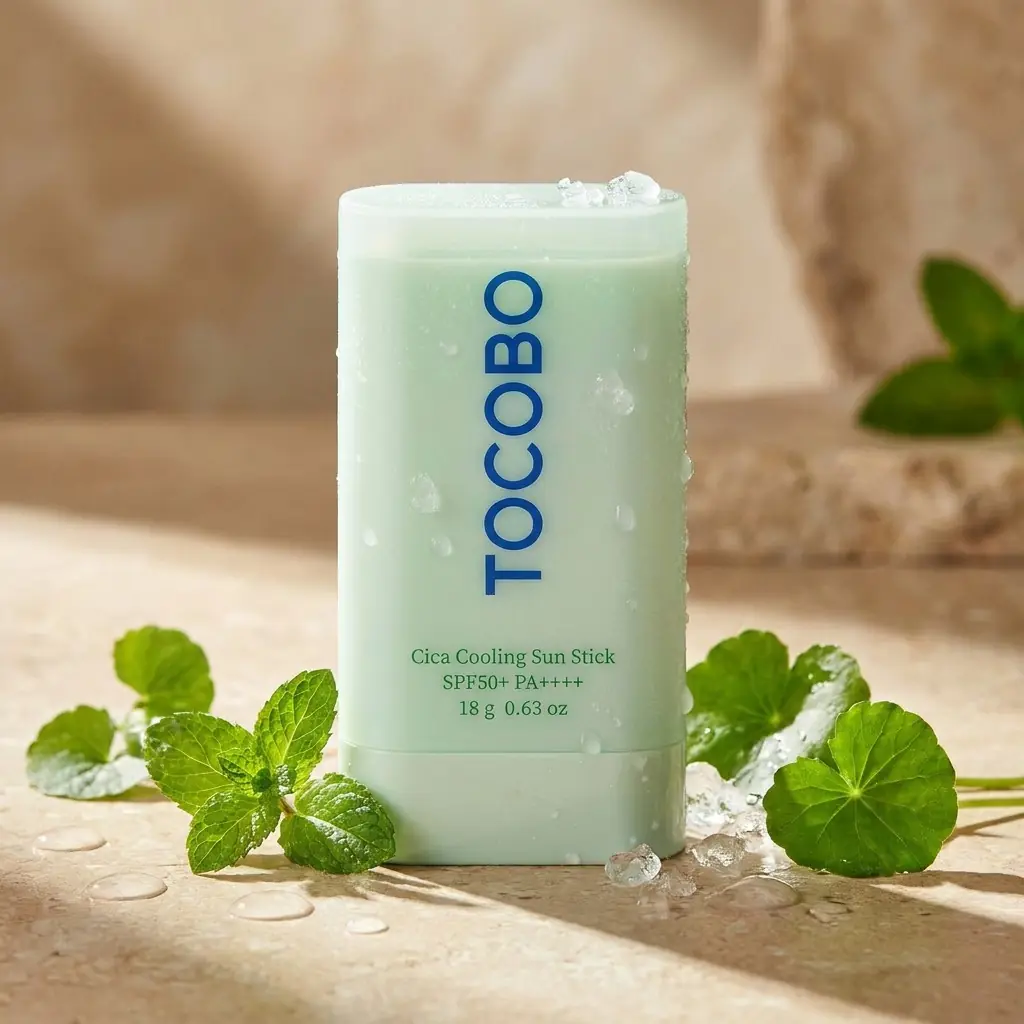 TOCOBO Cica Cooling Sun Stick SPF50+ PA++++ 18g — Ferah, serinletici stick (multi-balm) doku