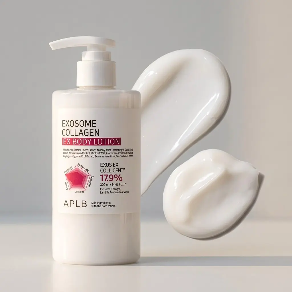 APLB Exosome Collagen EX Body Lotion 300ml — Akışkan losyon dokusu