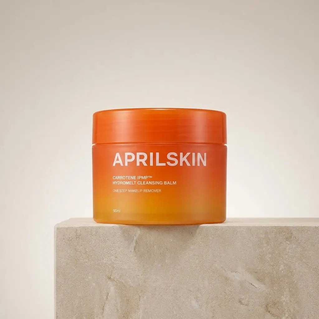 APRIL SKIN Carrotene IPMP Hydromelt Cleansing Balm 90ml — İnce bir kat, dengeli cilt.