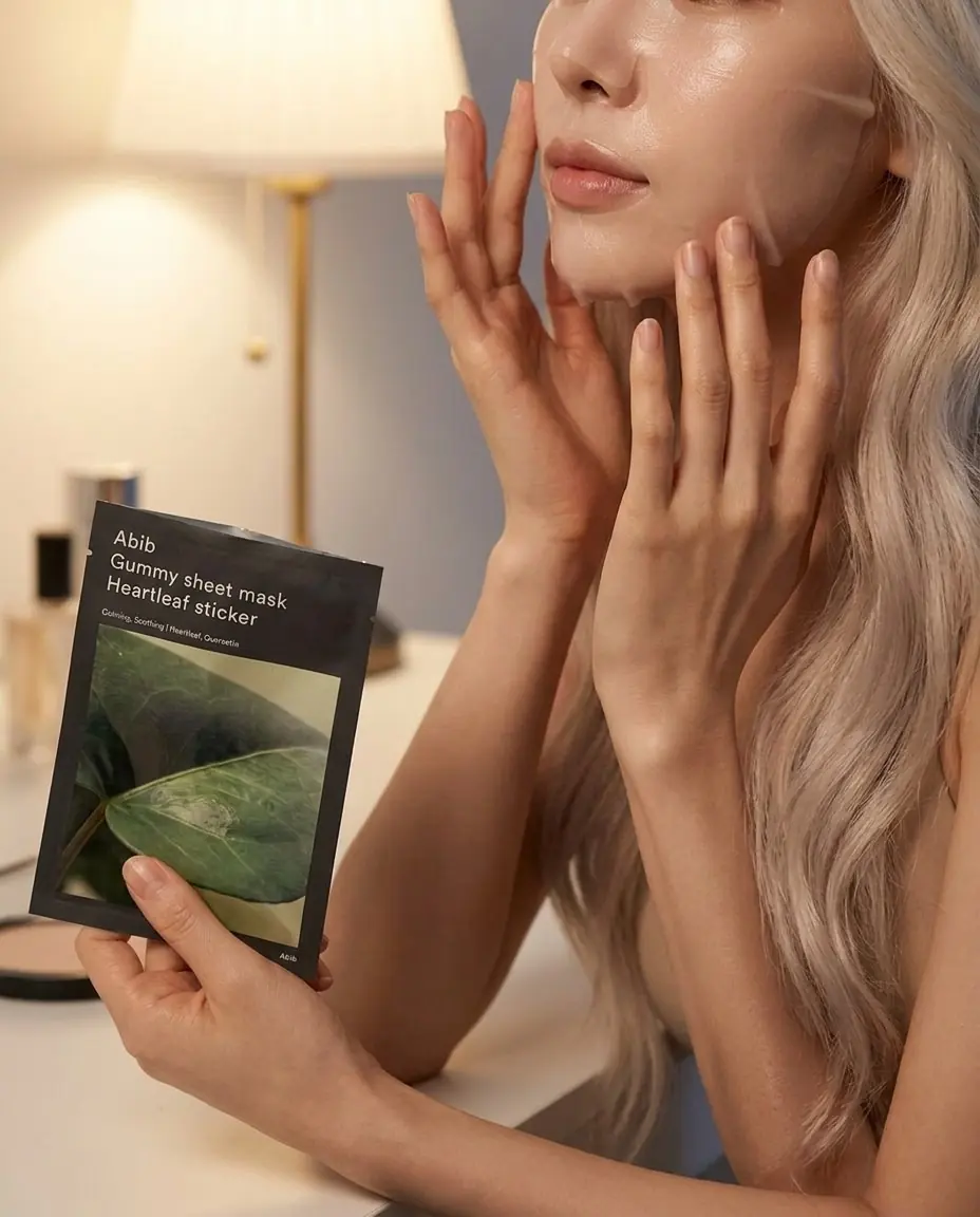 Abib Gummy Sheet Mask Tekil Heartleaf/Madecassoside Sticker — Hassas ciltte test edildi