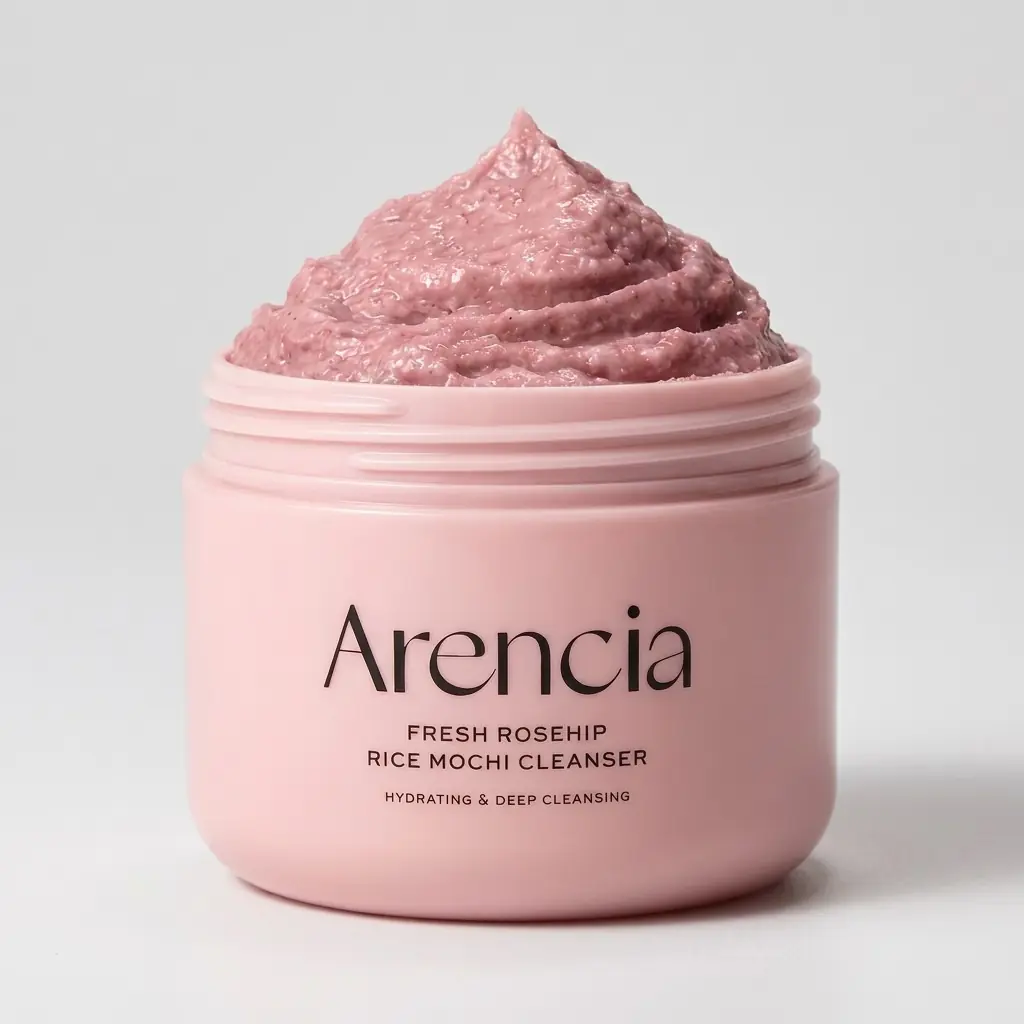 Arencia Fresh Rosehip Rice Mochi Cleanser 120g — Esnek pembe mochi