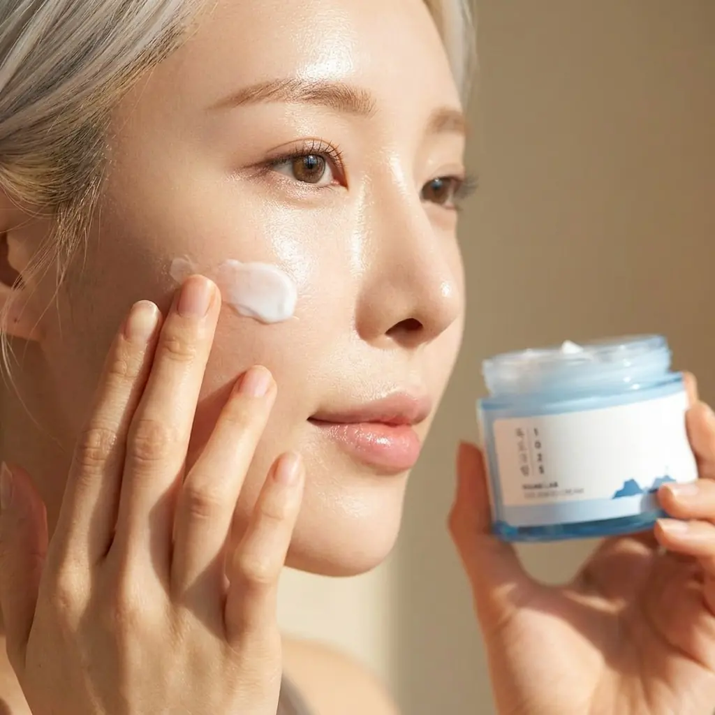 ROUND LAB 1025 Dokdo Cream 80ml — Üçlü nem desteği
