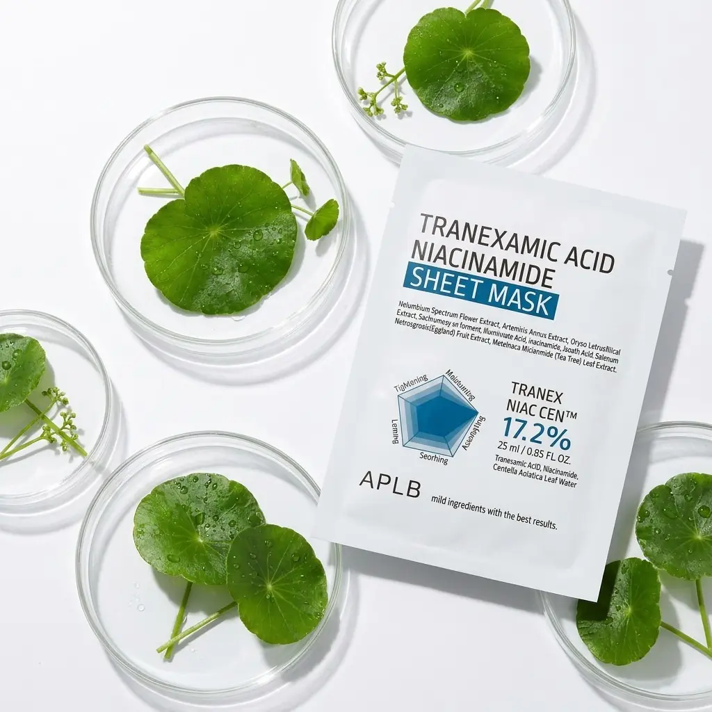 APLB Tranexamic Acid Niacinamide Sheet Mask 10 Pcs — Centella 3x desteği
