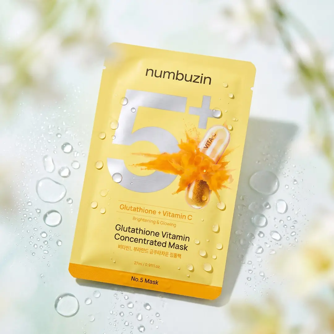 Numbuzin No.5 Glutathione Vitamin Concentrated Mask 5 pcs — Çeşide özel aktifler