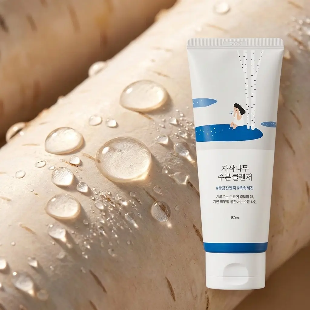 ROUND LAB Birch Juice Moisturizing Cleanser 150ml — Yumuşak Su-Jel Doku