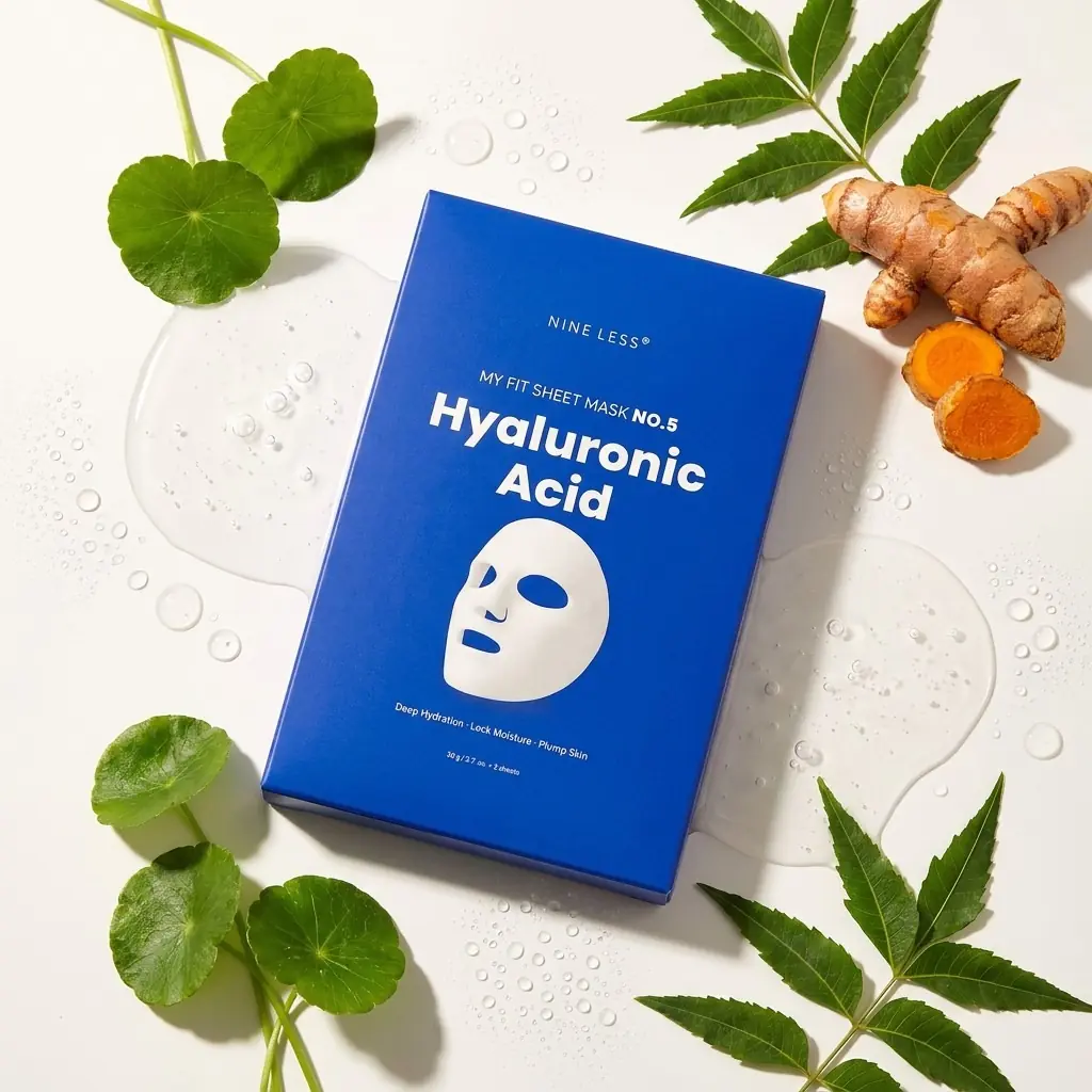 NINE LESS My Fit Sheet Mask 5 pcs — Serumla ıslak yumuşak maske